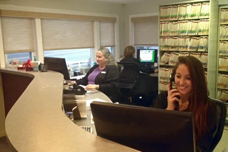 Our front desk team at Brookville Dental Associates